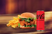 Battered Chicken Fillet Burger Meal